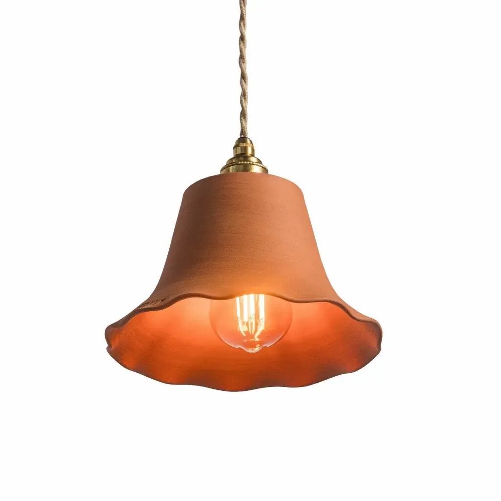 Hanging lights - Ochre terracotta pendant light - ELODIE - HYDILE