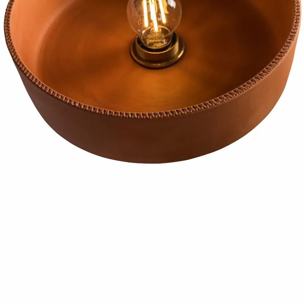 Hanging lights - Ochre terracotta pendant light - MICHELE S - HYDILE
