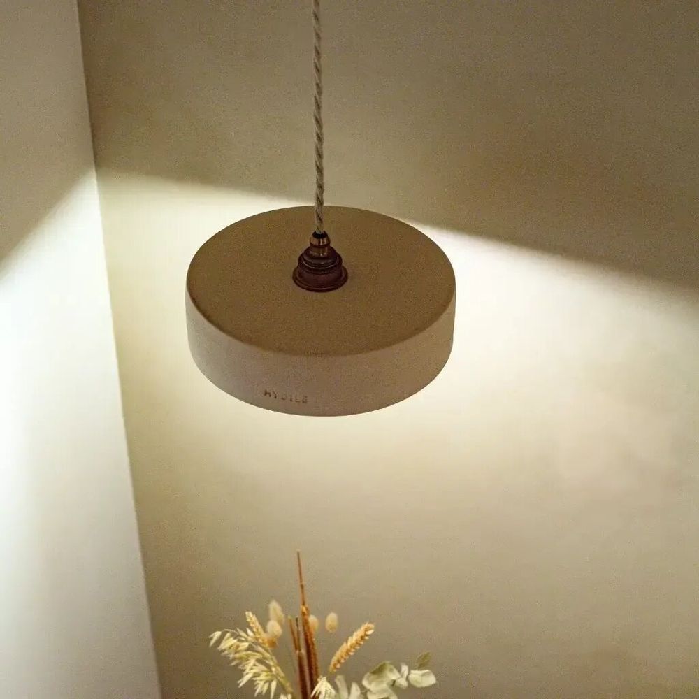 Hanging lights - White terracotta pendant light - MICHELE S - HYDILE