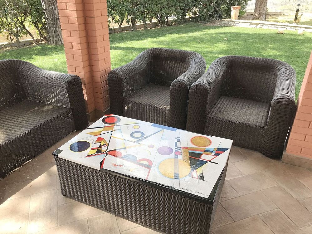 Dining Tables - Volcanic stone table - CERAMICARTE DERUTA