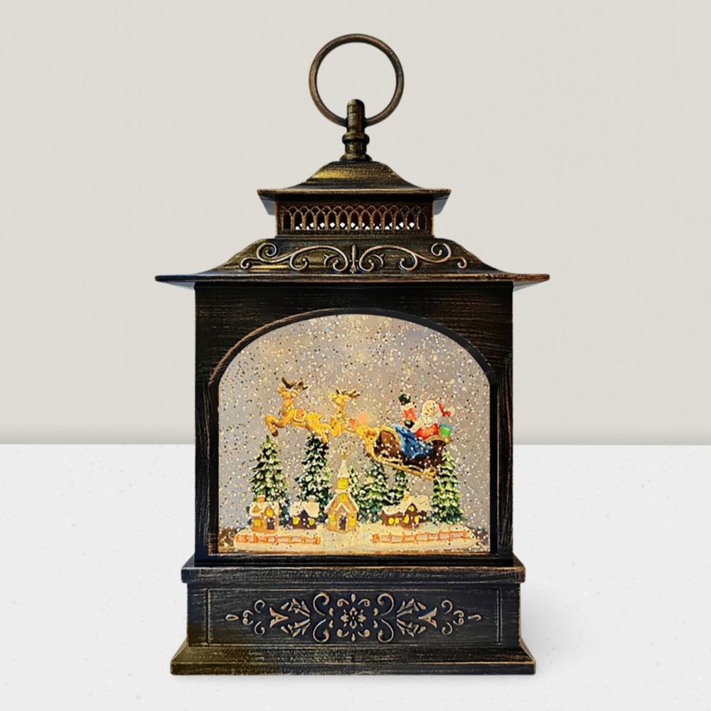 Other Christmas decorations - Christmas LED Snow Lantern with Music – Santa’s Sleigh - BLUE STAR B.V.
