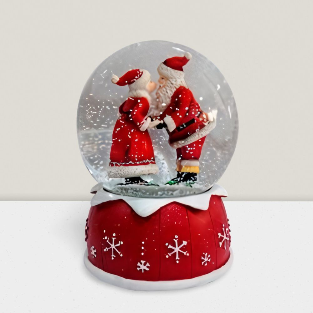 Other Christmas decorations - Christmas Musical Snow Globe – Kissing Santa & Mrs. Claus - BLUE STAR B.V.