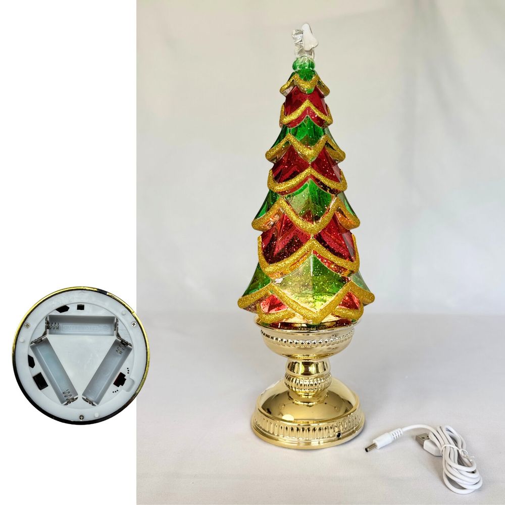 Autres décorations de Noël - Sapin de Noël LED Pailleté – Motif Losange Géométrique (LED Blanc Chaud & Option DC) - BLUE STAR B.V.