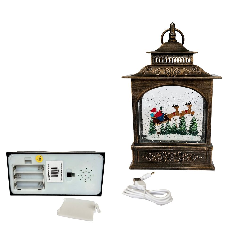 Other Christmas decorations - Christmas LED Snow Lantern with Music – Santa’s Sleigh - BLUE STAR B.V.