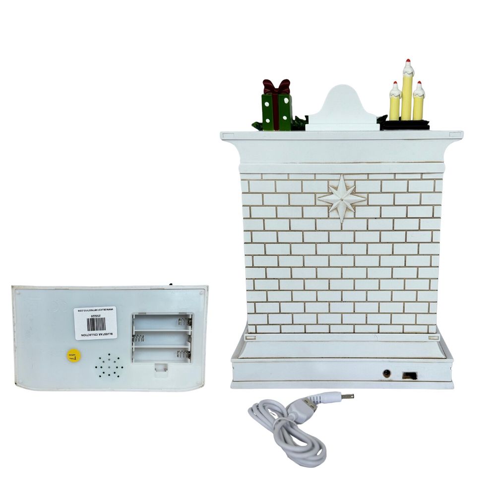 Autres décorations de Noël - Scène de Cheminée LED de Noël – Père Noël Livrant des Cadeaux (LED Blanc Chaud & Musique) – Option DC - BLUE STAR B.V.