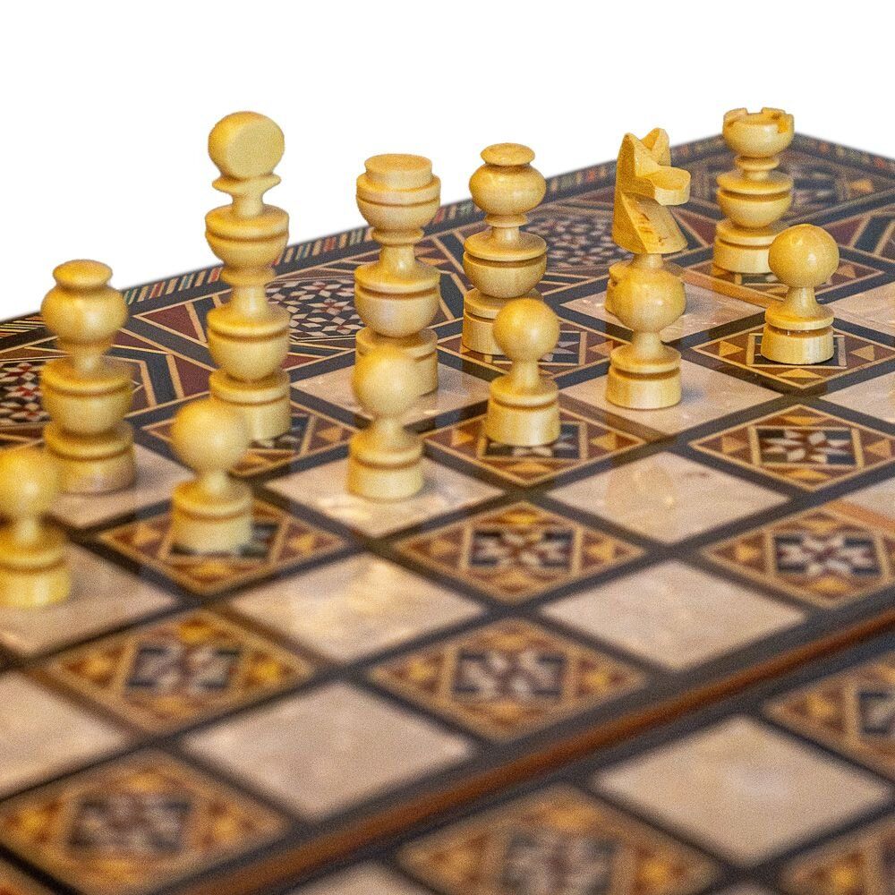 Cadeaux - Ensemble moyen de backgammon et d'échecs Lemon Tree - MAISON ROSHI - LUXURY ENTERTAINMENT CABINETS