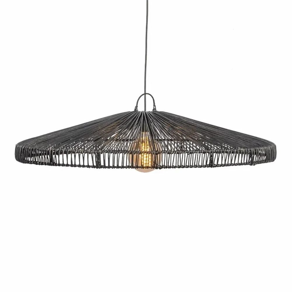 Hanging lights - Black rattan pendant light - ESSO XL - HYDILE