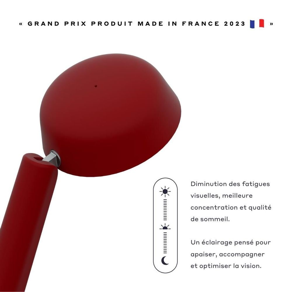 Objets design - Lampe Polux - Rouge sombre & Corail - LUMINAIRES POLUX