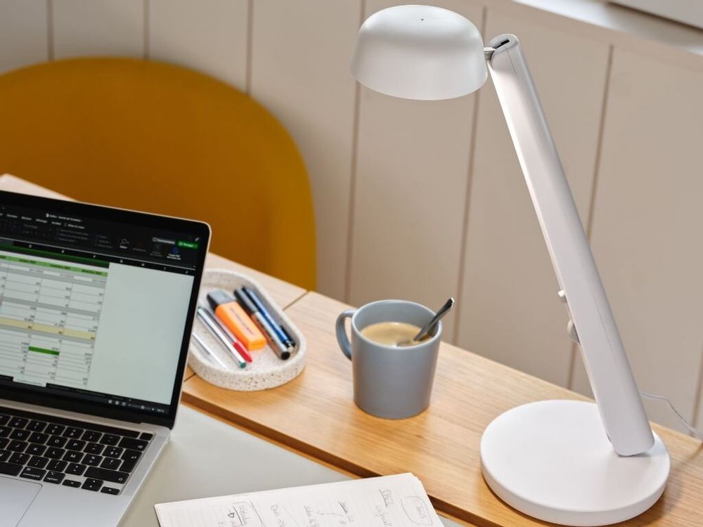 Objets design - Lampe Polux - Blanc chaud & Gris - LUMINAIRES POLUX