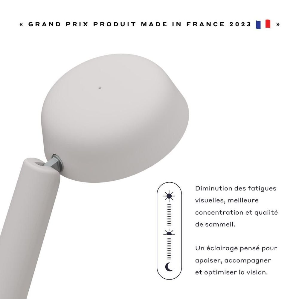 Objets design - Lampe Polux - Blanc chaud & Gris - LUMINAIRES POLUX