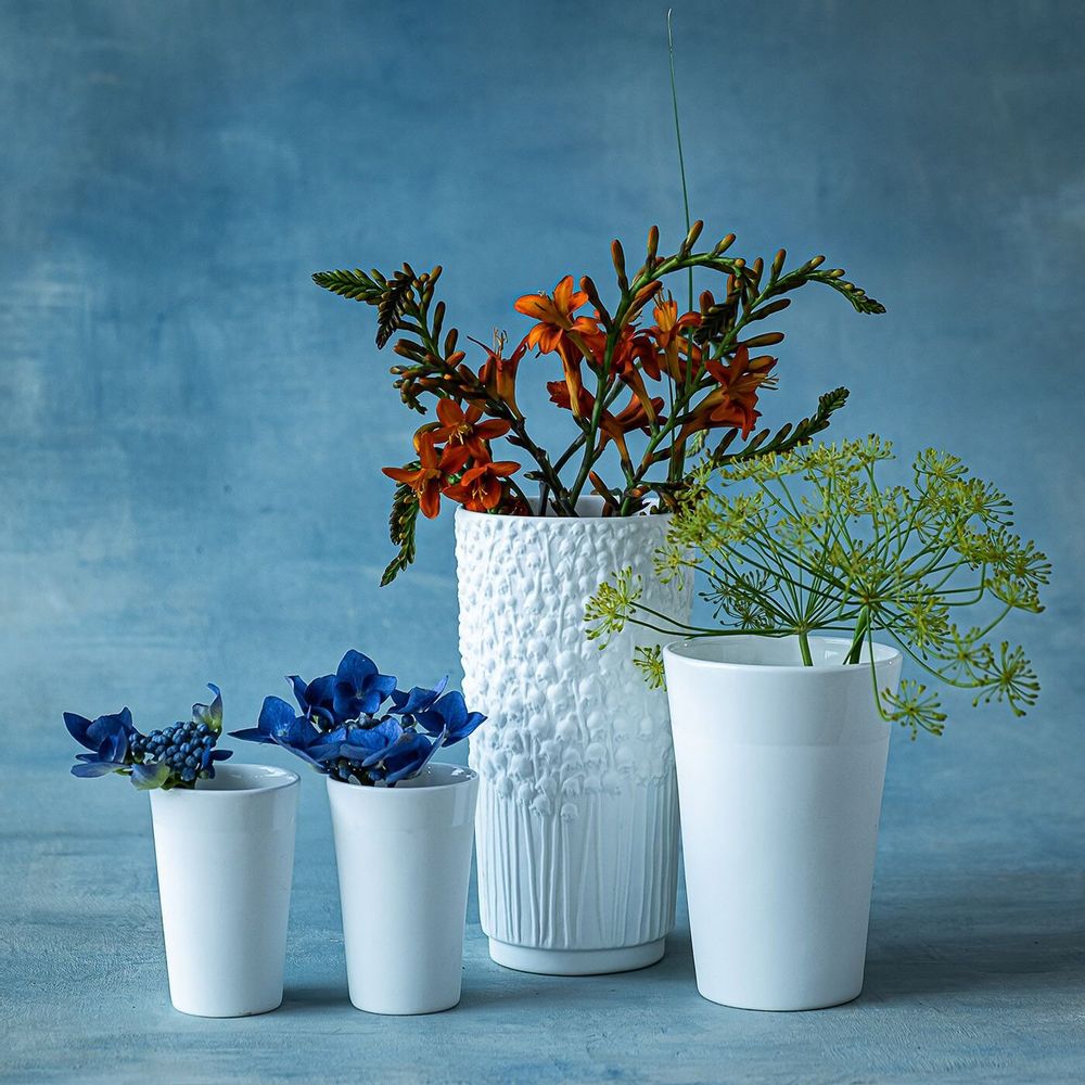 Vases - Gobelet FIFO, vase L, blanc Bone China - KLATT OBJECTS