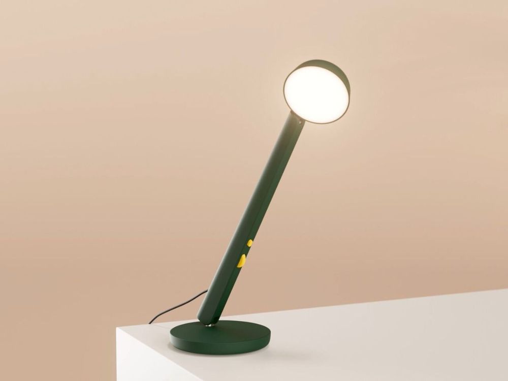 Objets design - Lampe Polux - Vert forêt & Jaune - LUMINAIRES POLUX
