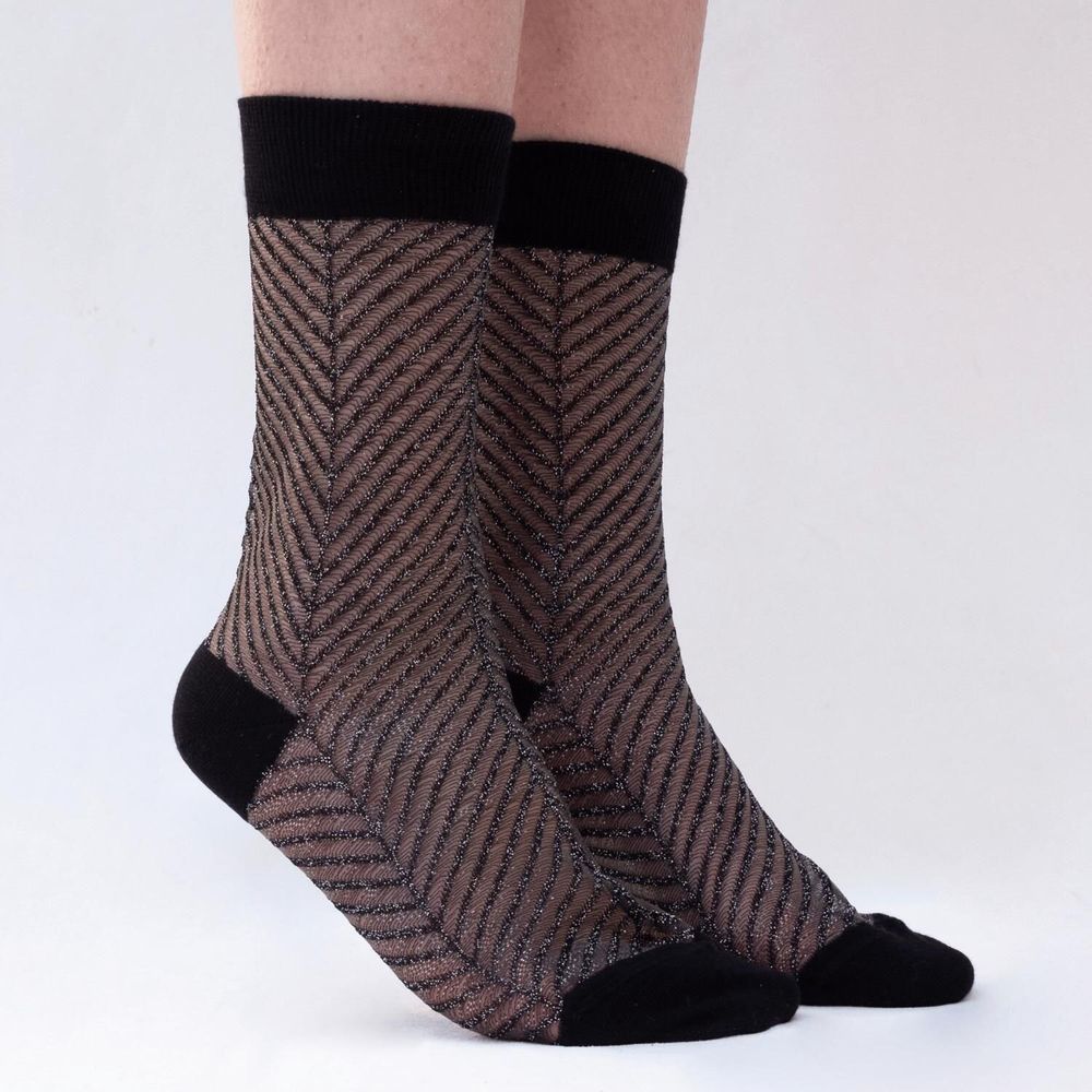 Gifts - Sapin Argentée 39-41 : glittery transparent socks - ATELIER ST EUSTACHE