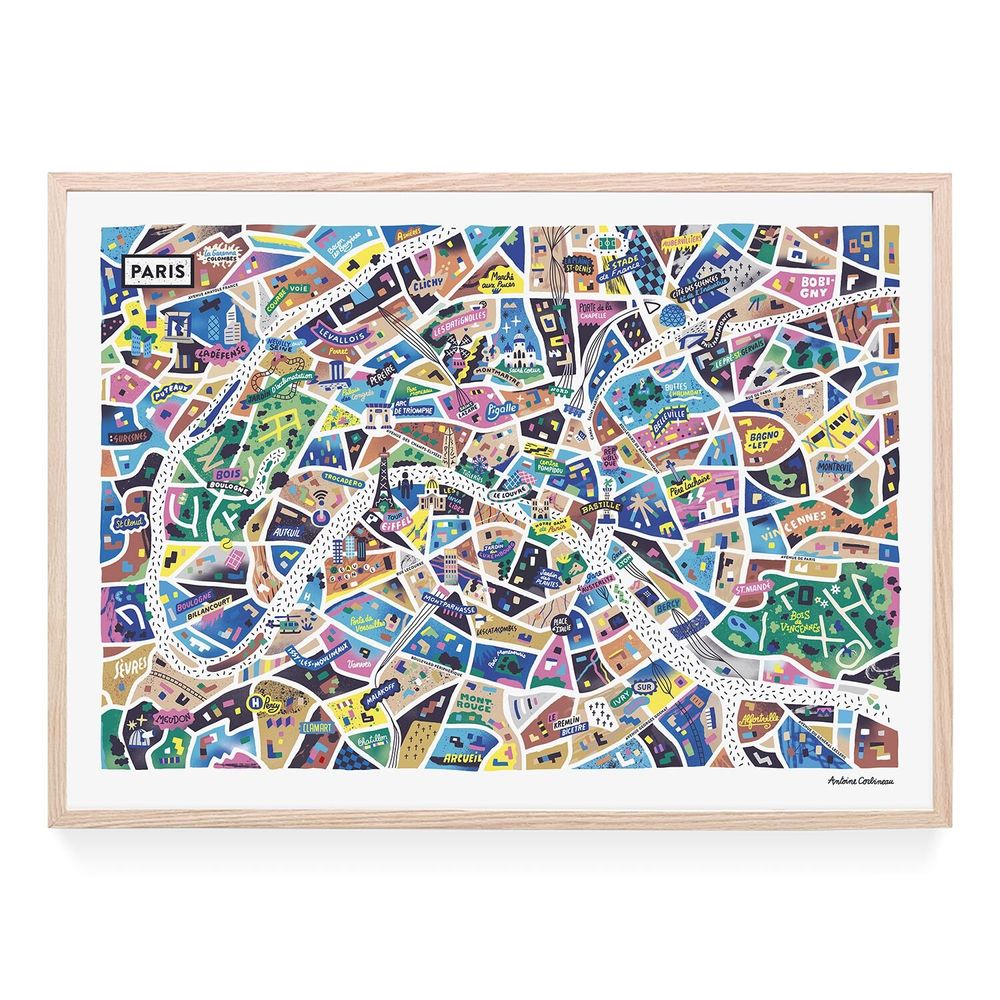 Poster - Paris Paname - LIFE ON MAPS