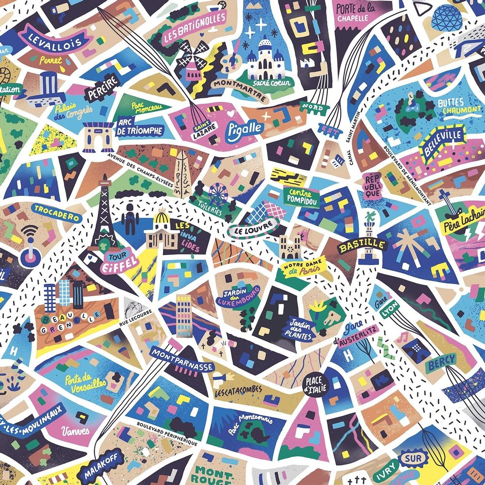 Poster - Paris Paname - LIFE ON MAPS