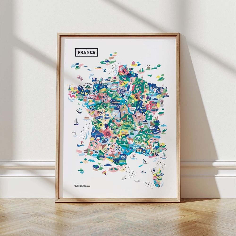 Poster - France - LIFE ON MAPS