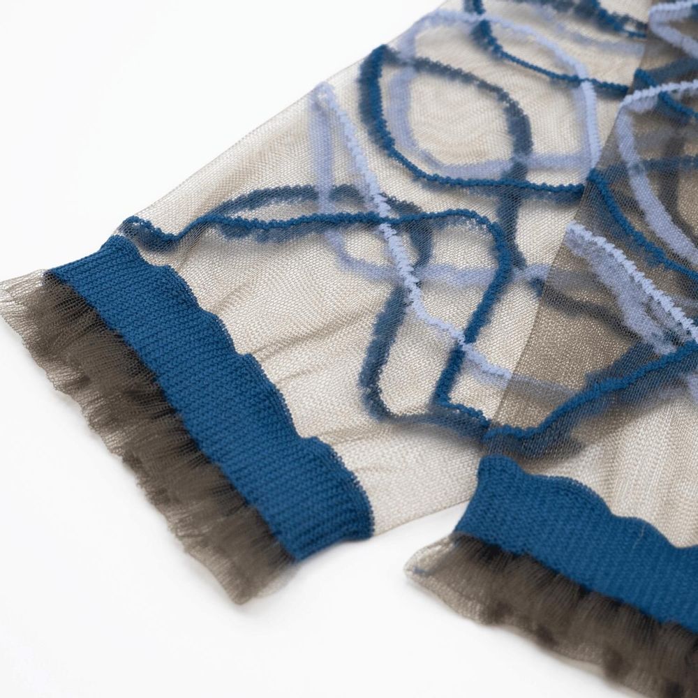Gifts - Riflessi Bleue 36-38 : curved-line transparent socks - ATELIER ST EUSTACHE