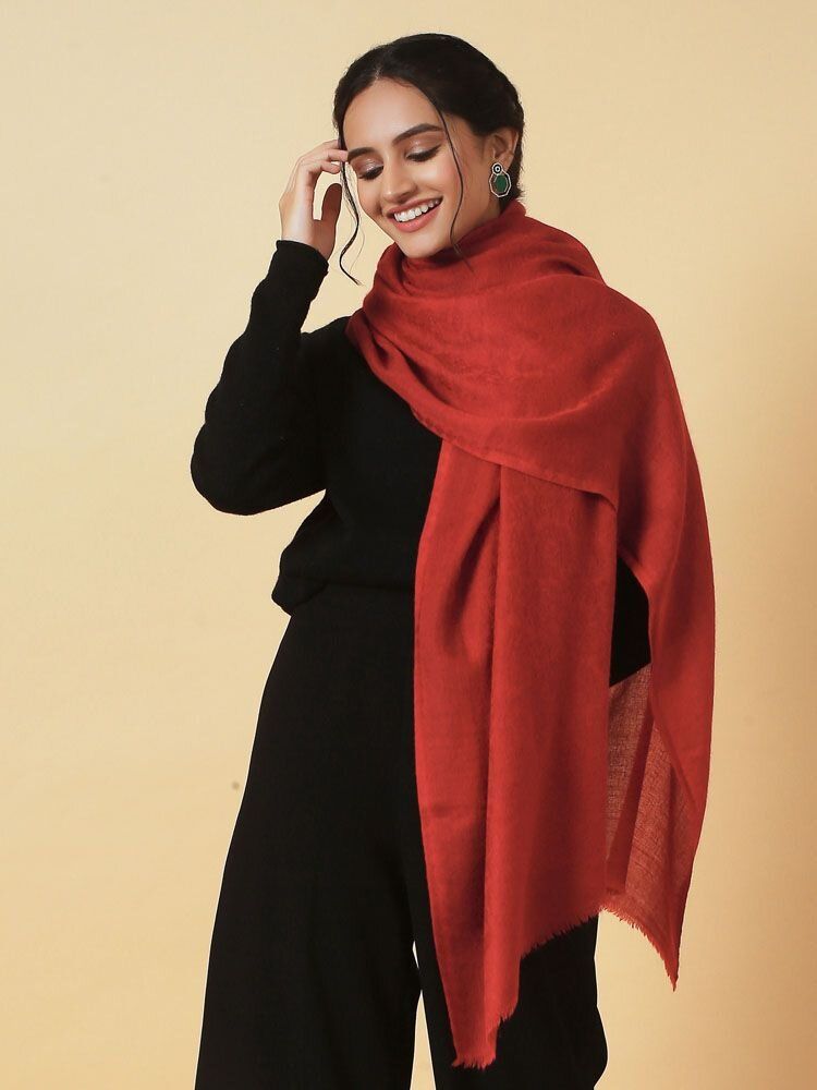 Foulards et écharpes - Rust Pumpkin Cashmere Stole - BRIGHT STAR