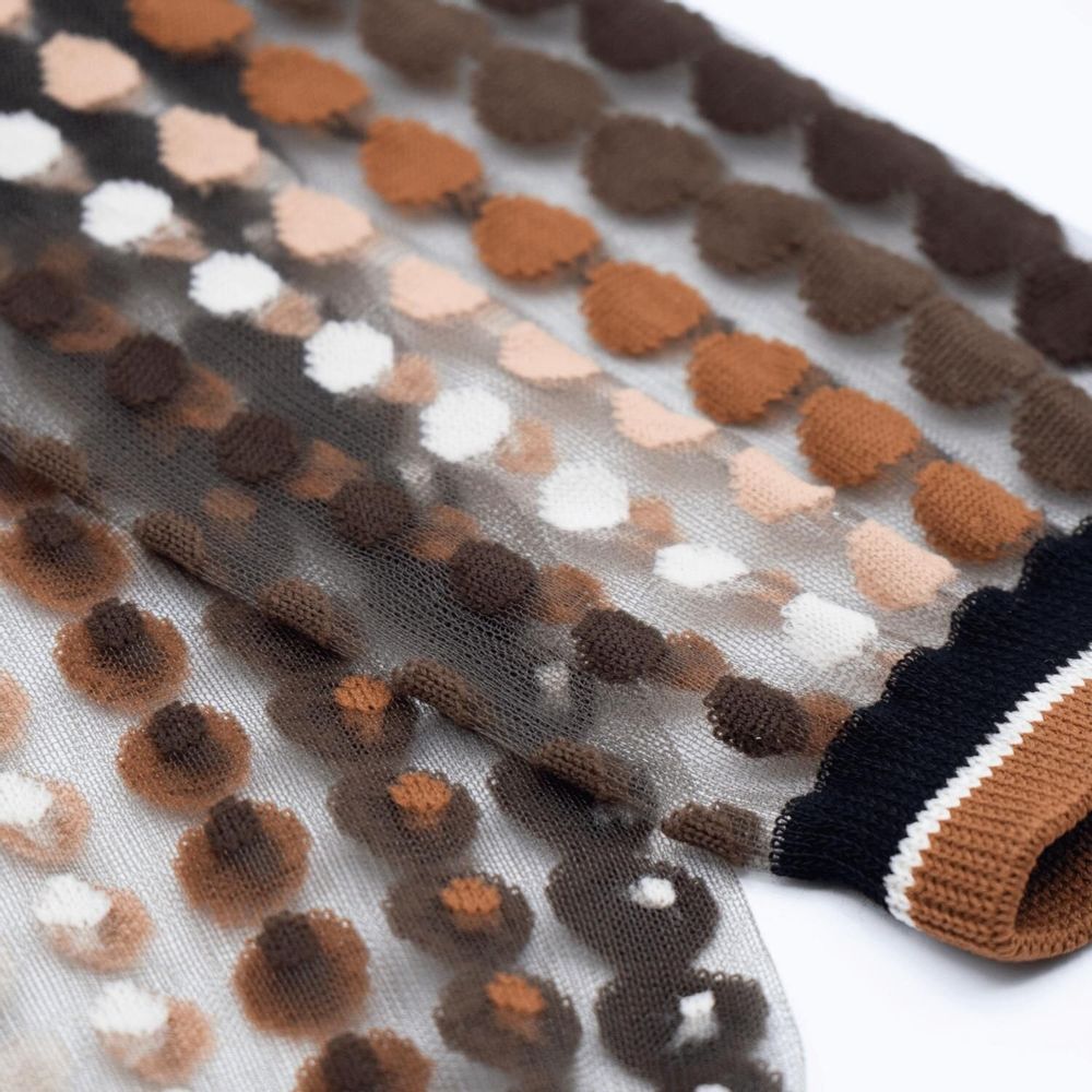 Cadeaux - Vetrata Brune 36-38 : chaussettes transparentes à pois colorés - ATELIER ST EUSTACHE