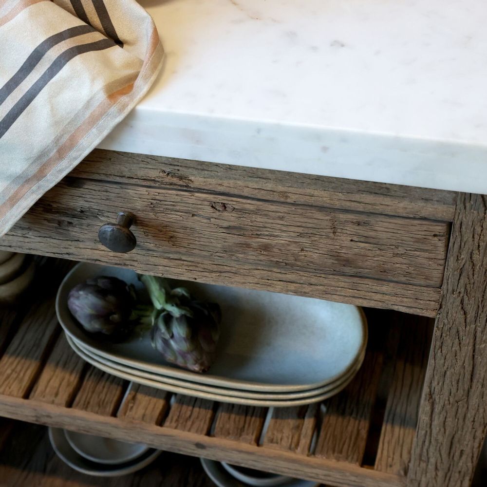 Autres tables - Table de service Grimaud m. plateau en marbre - CHIC ANTIQUE A/S