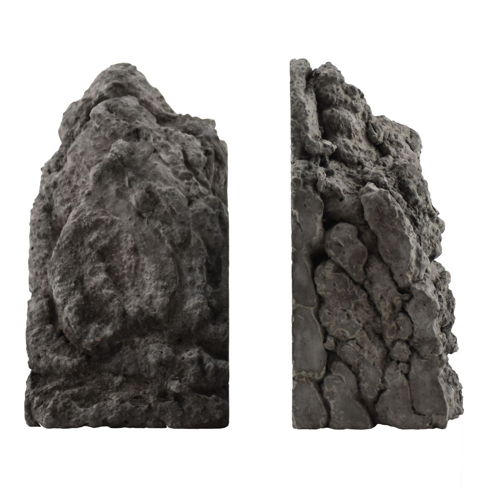 Sculptures, statuettes and miniatures - Catharsis Bookends – Set of Two Stone Sculptures, Ash Black - COKI