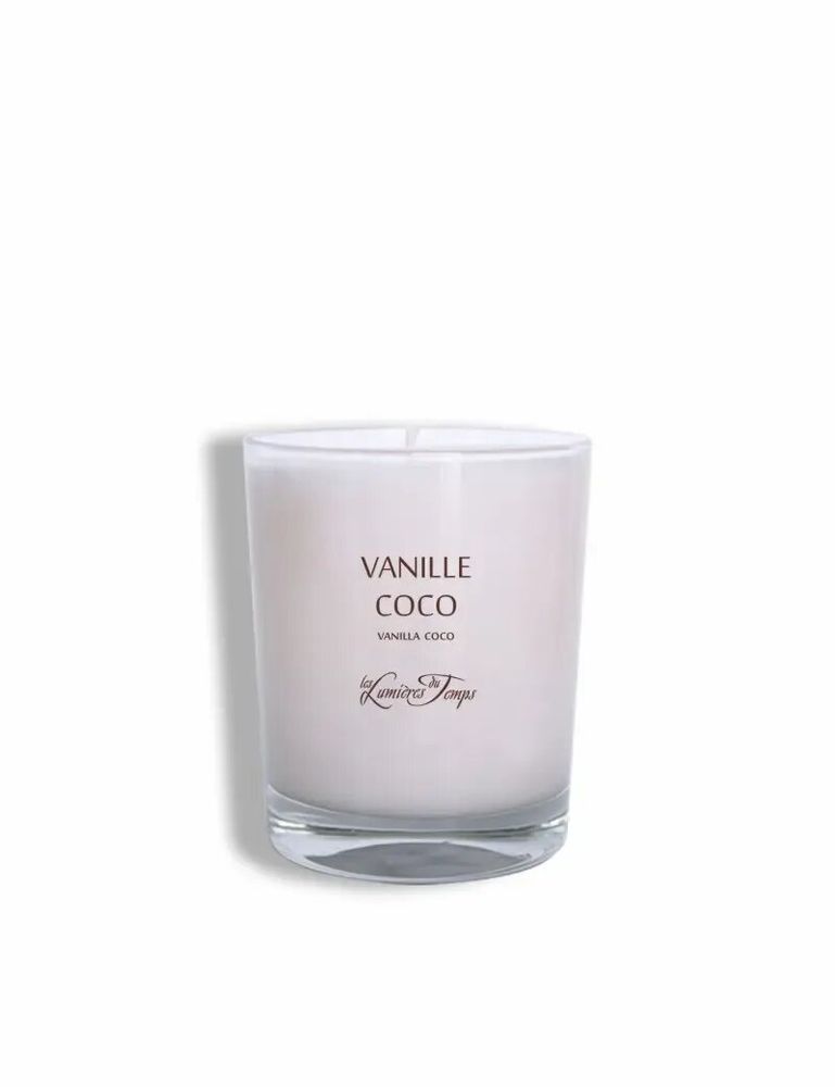 Bougies - Bougie végétale 180 gr Vanille Coco - LES LUMIERES DU TEMPS