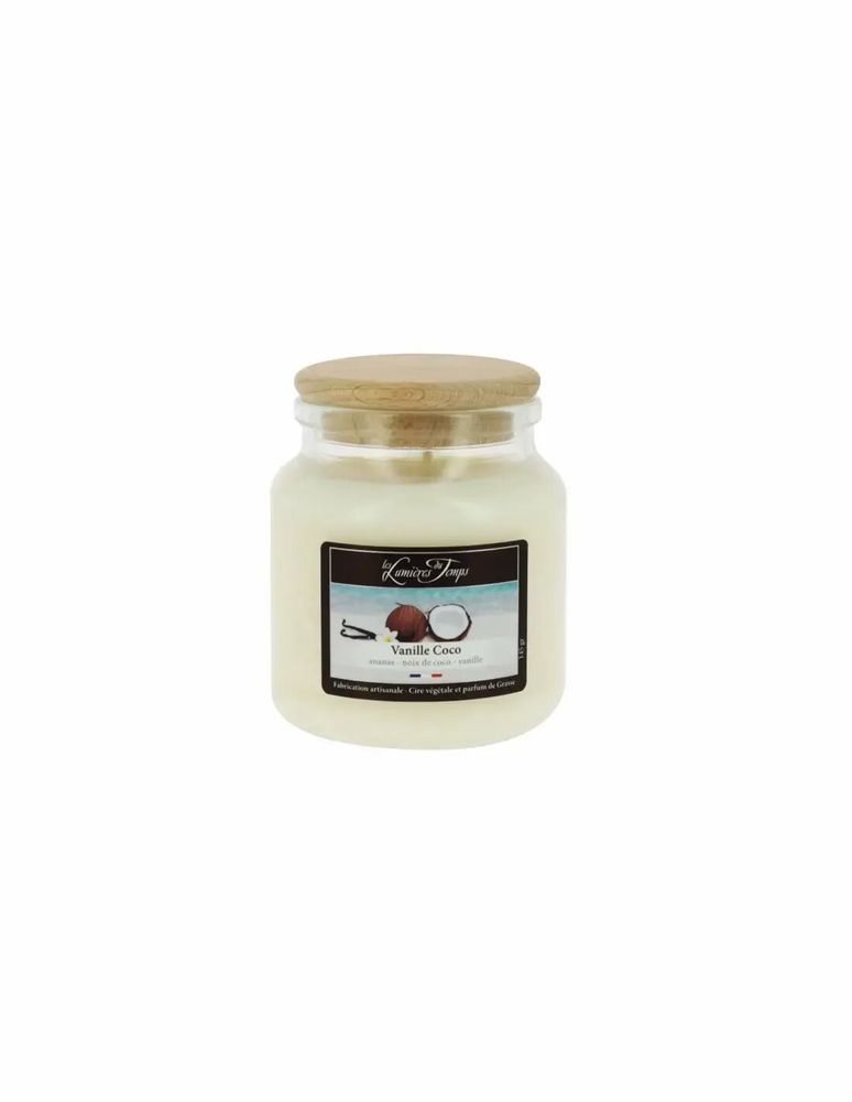 Candles - 145g Colored Wax Candle Vanilla Coconut - LES LUMIERES DU TEMPS