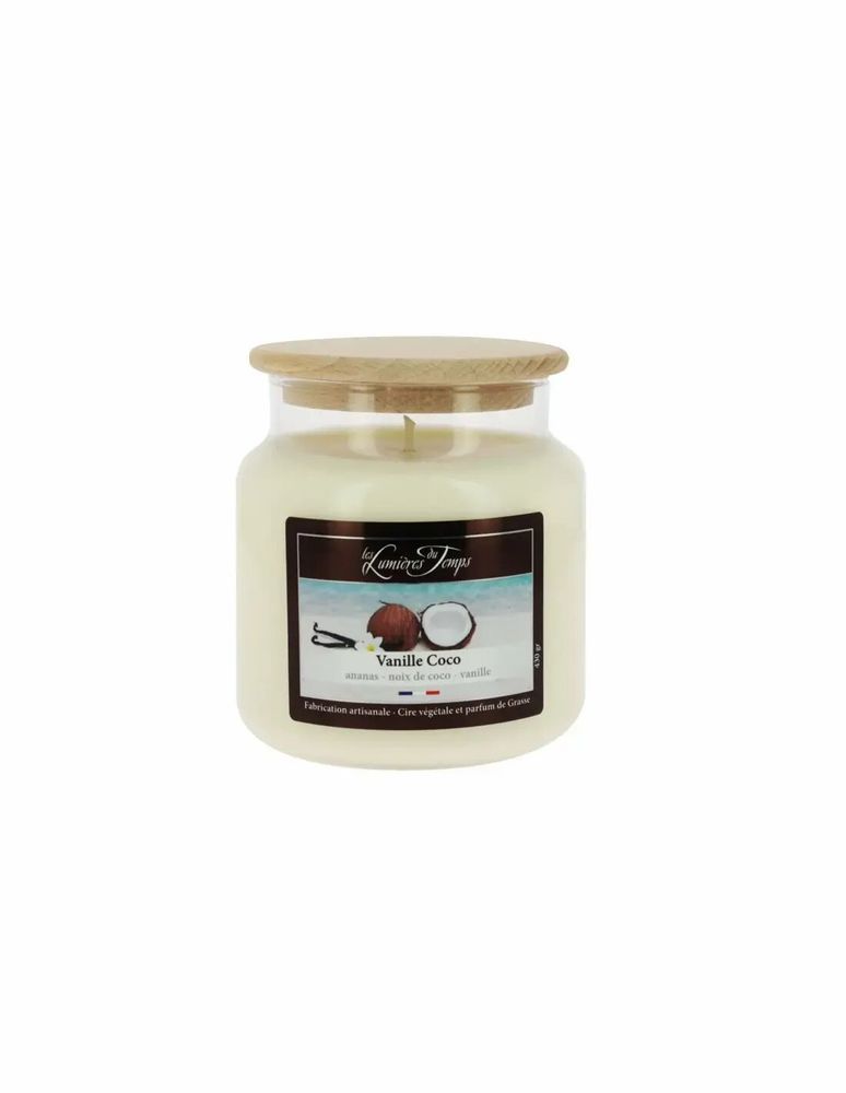 Candles - Colored Wax Candle 430 g Vanilla Coconut - LES LUMIERES DU TEMPS