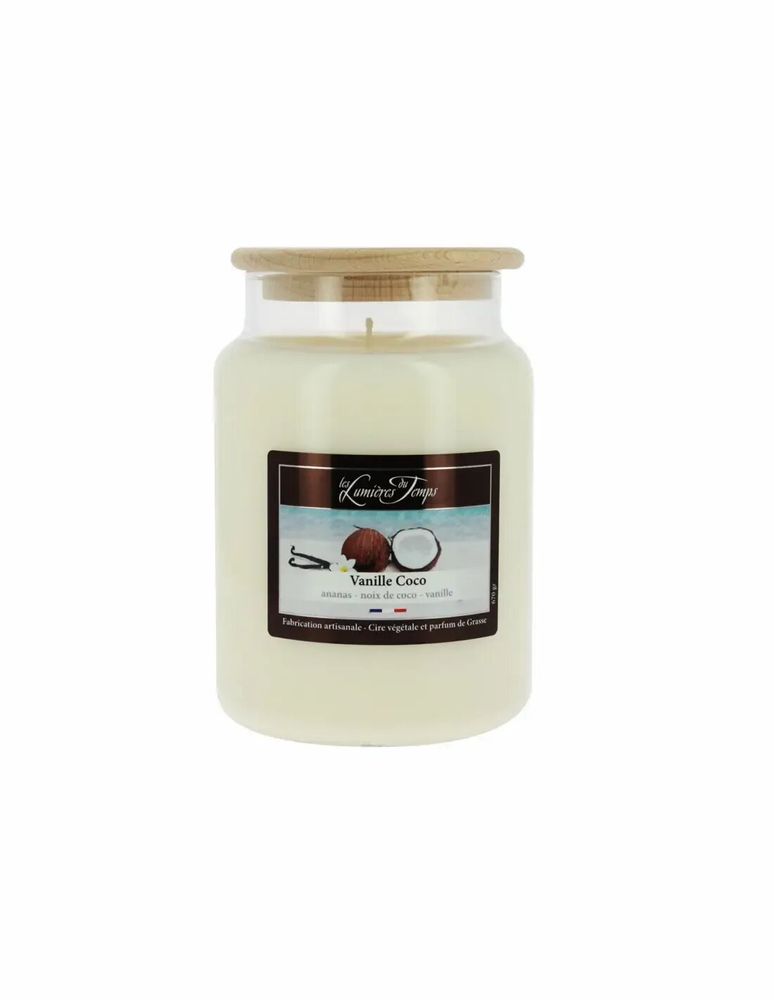 Candles - Colored Wax Candle 670 g Vanilla Coconut - LES LUMIERES DU TEMPS