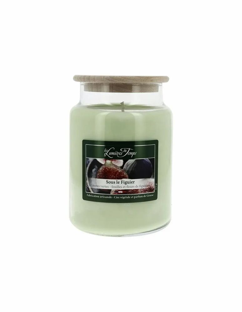 Candles - Colored Wax Candle 670 g Under the Fig Tree - LES LUMIERES DU TEMPS