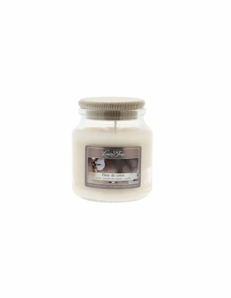 Bougies - Bougie Cire Colorée 145 g Fleur de Coton - LES LUMIERES DU TEMPS