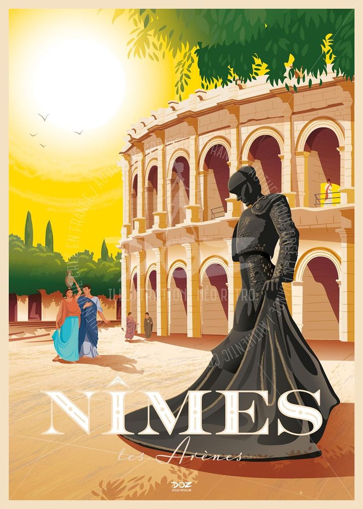 Affiches - Affiche DOZ Nîmes - les Arènes - LA MAISON JOSÉPHINE