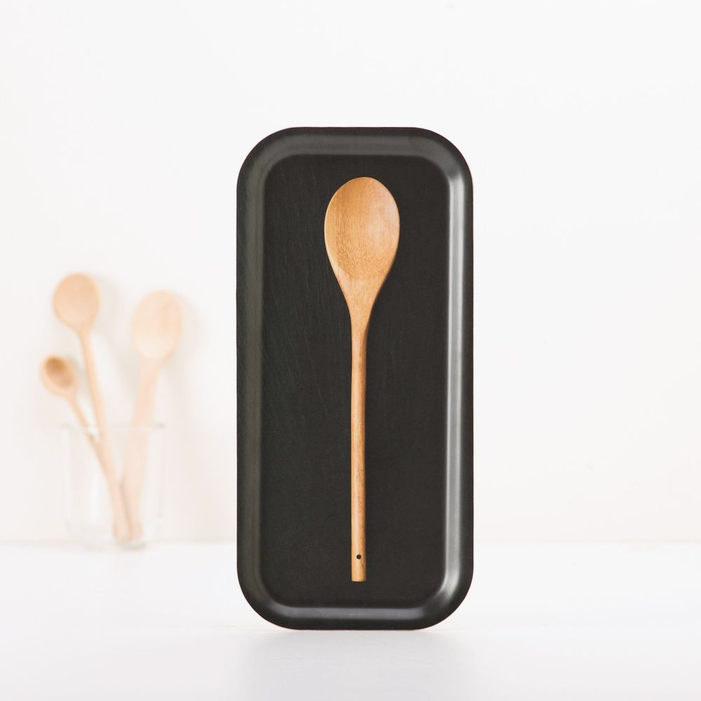 Ustensiles de cuisine - Plateau de service long en bois - Repose-cuillère 15x32 cm - MONBOPLATO