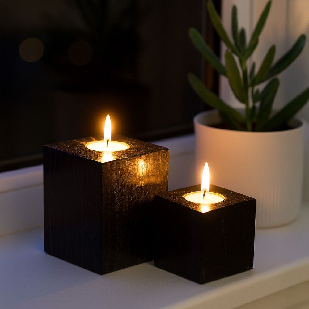 Design objects - Petrified Wood Tealight Holders - XYLEIA PETRIFIED WOOD