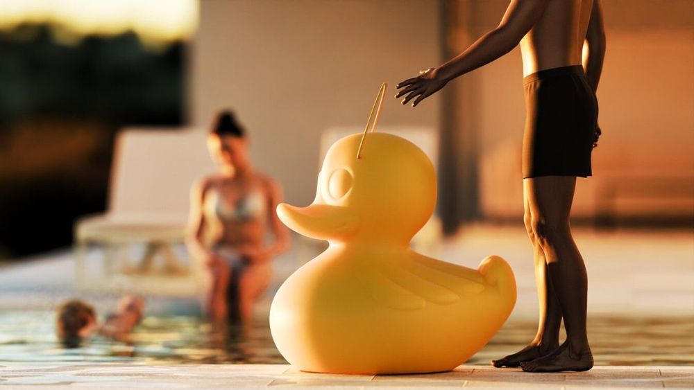 Decorative objects - The MEGADUCK floating sculpture - GOODNIGHT LIGHT