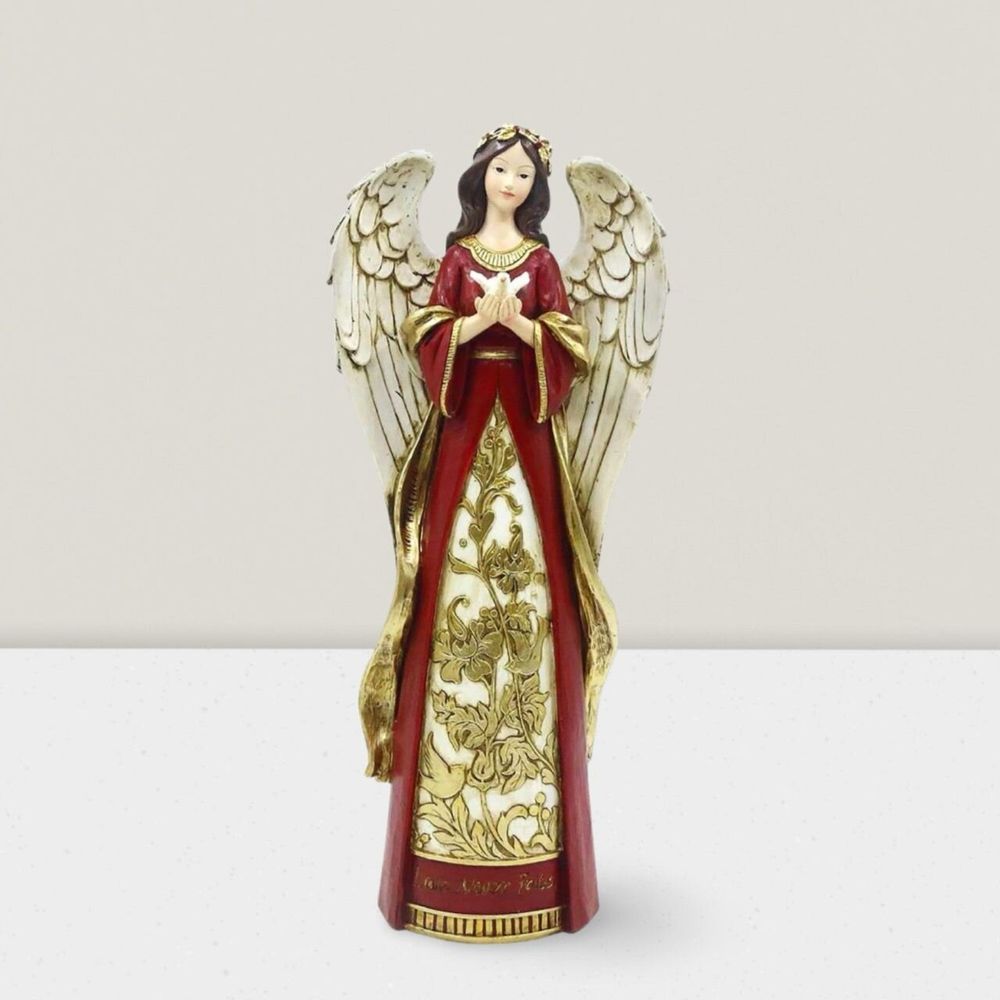 Crèches et santons - Figurine d’ange de Noël – « Love Never Fails » - BLUE STAR B.V.