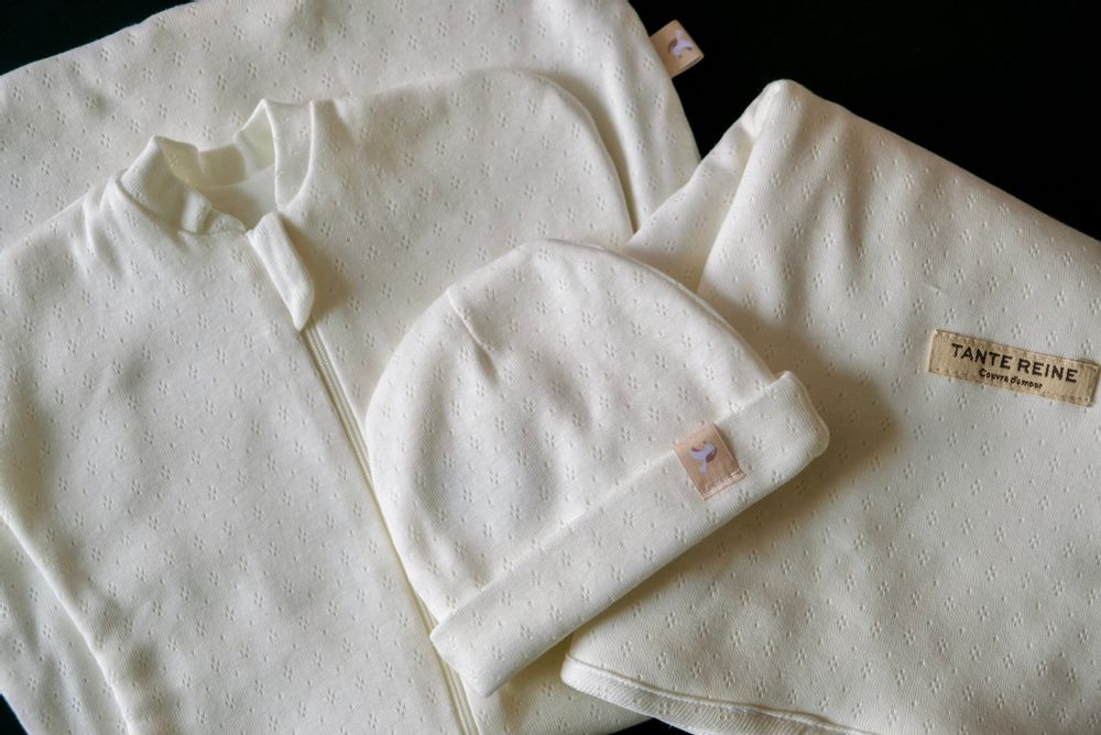 Childcare accessories - Pointelle swaddler — Swaddling sleeping bag - TANTE REINE