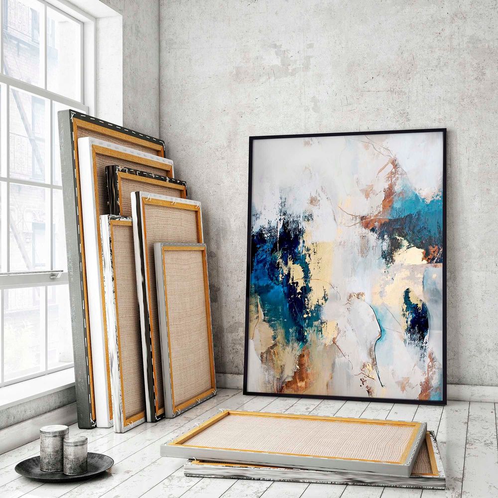 Aménagements pour bureau - « Flow » Série de peintures abstraites texturées faites à la main - MATISS ART STUDIO