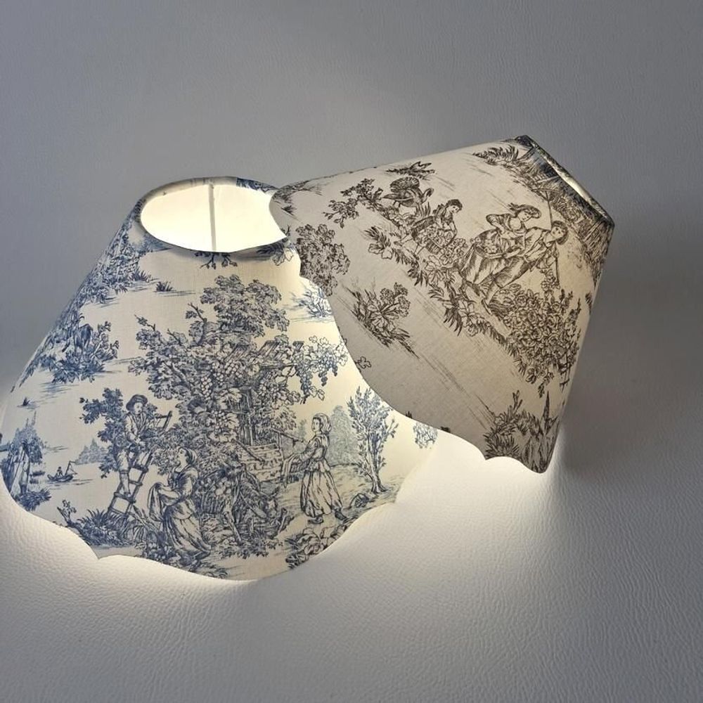 Abat-jours - Abat jour en TOILE DE JOUY - CÔTE OUEST DÉCO - PRO