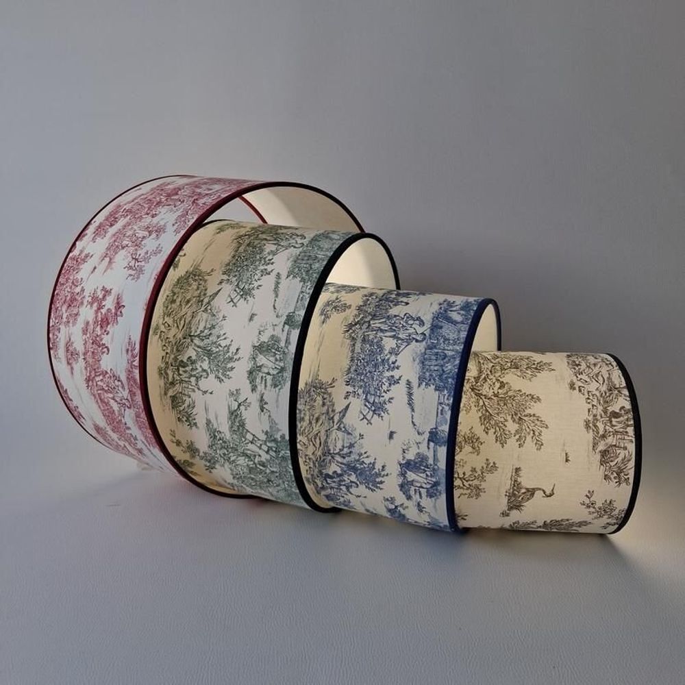 Abat-jours - Abat jour en TOILE DE JOUY - CÔTE OUEST DÉCO - PRO