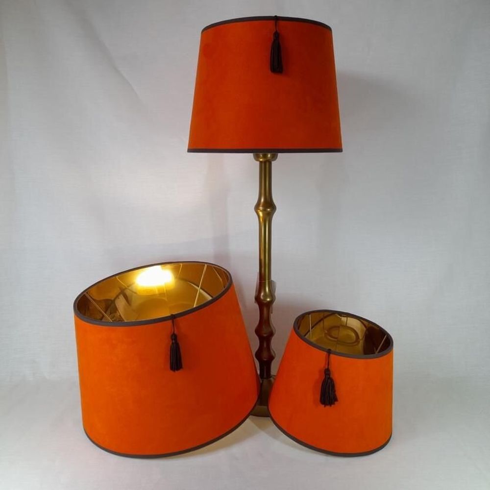 Blinds - Orange linen lampshade - CÔTE OUEST DÉCO - PRO