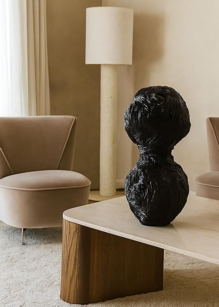 Unique pieces - Vase recycled paper Collection Outrenoir unique piece - HELENE SIELLEZ