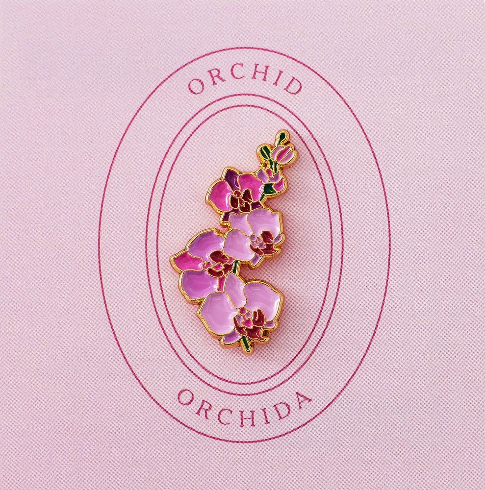 Brooches - Pin Orchid - PINPINPIN.IT