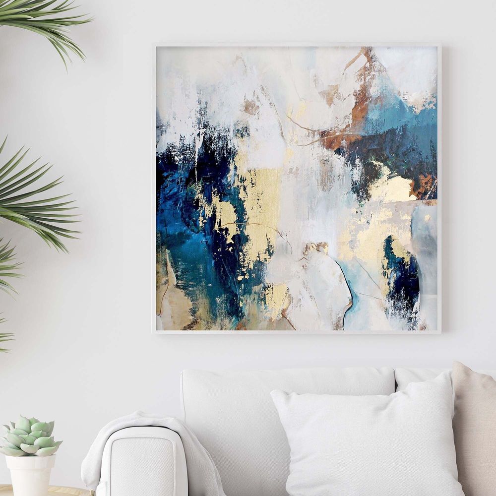 Office design and planning - « Sobriety» Series of handmade textured abstract paintings - MATISS ART STUDIO