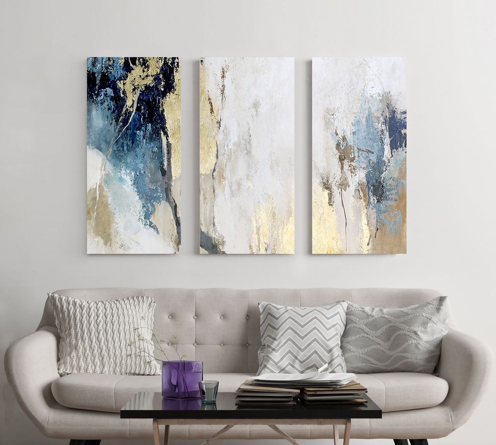 Aménagements pour bureau - « Avalacnhe » Série de peintures abstraites texturées faites à la main - MATISS ART STUDIO