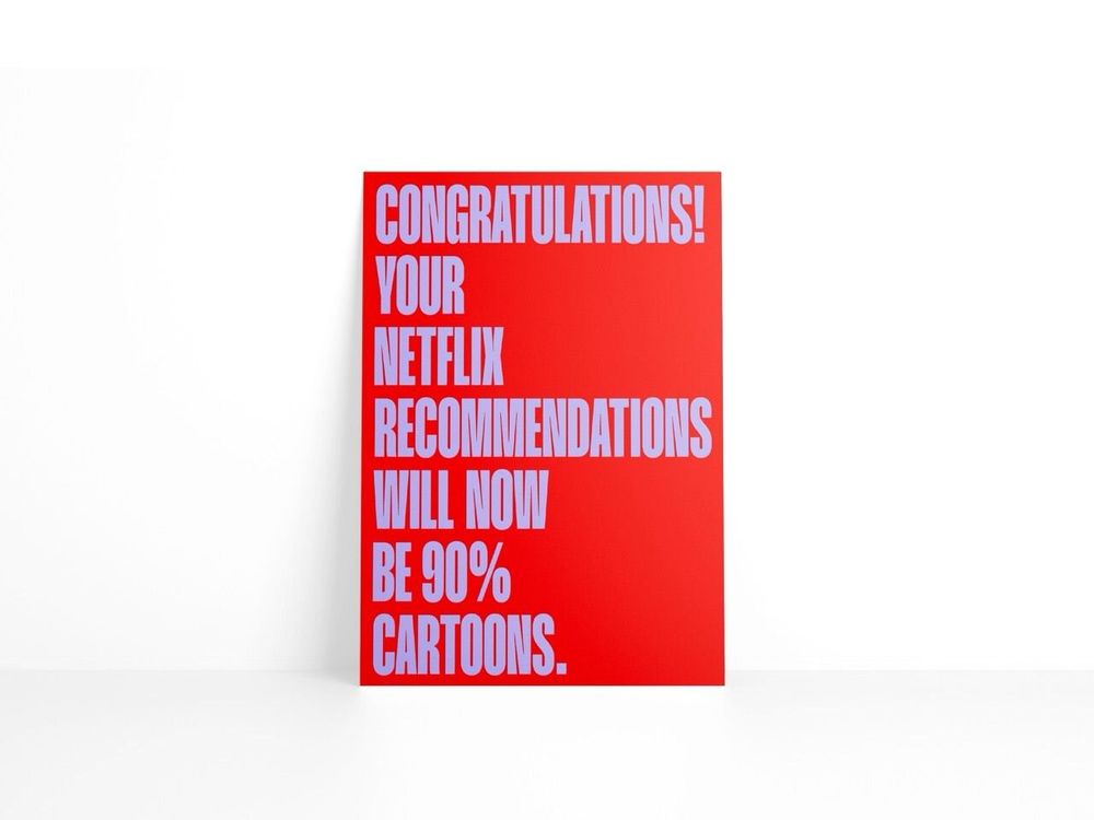 Carterie - Carte de voeux - Netflix - PIECE & LOVE
