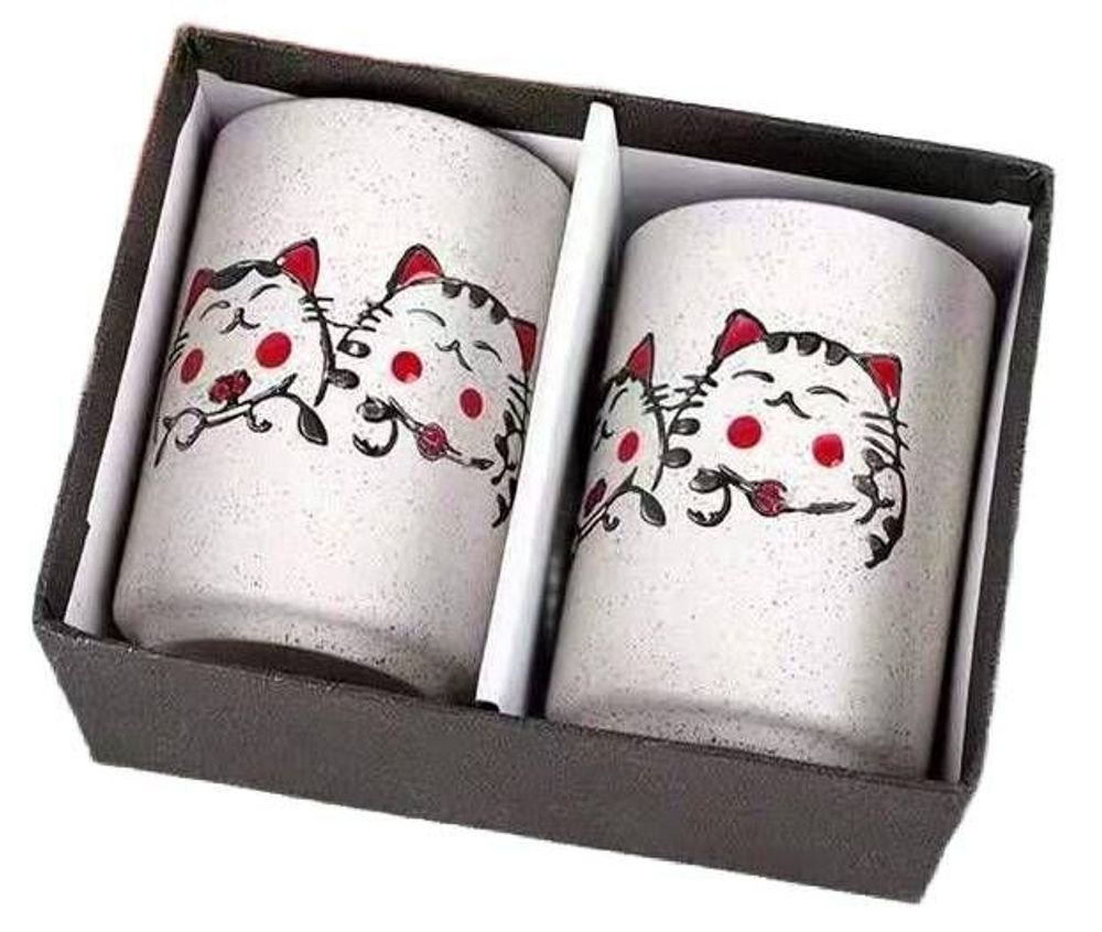 Mugs - Kitty duo porcelain tumbler - GALERIE D'ORIENT