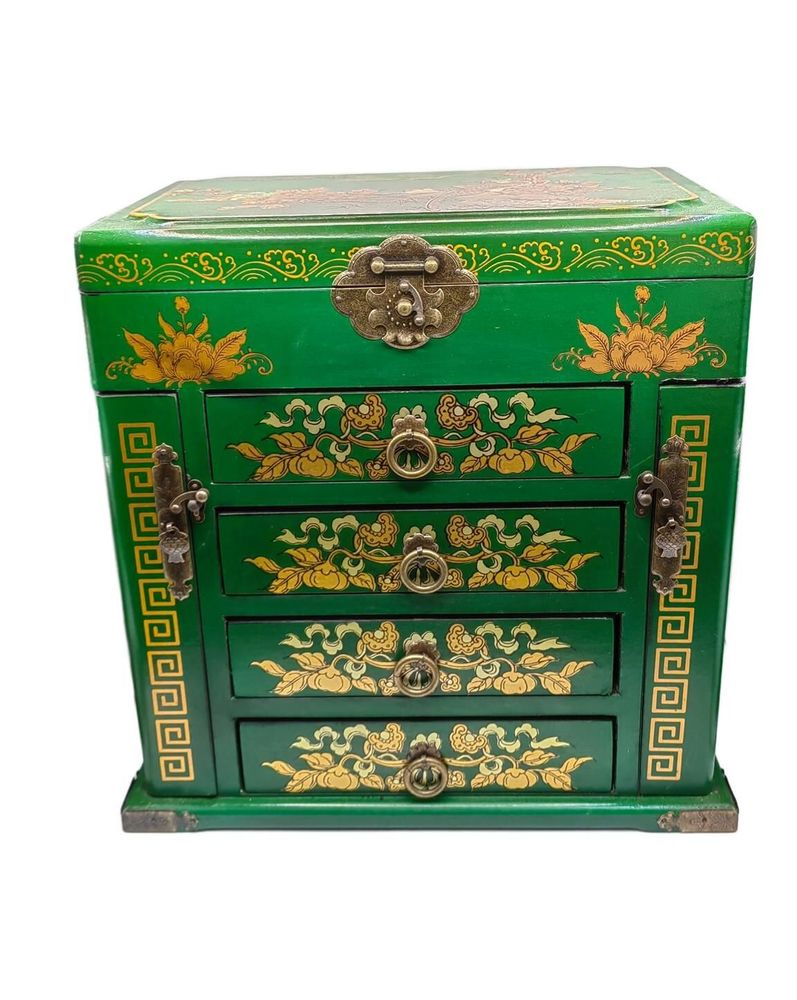 Design objects - Lacquered Jewelry Cabinet - GALERIE D'ORIENT