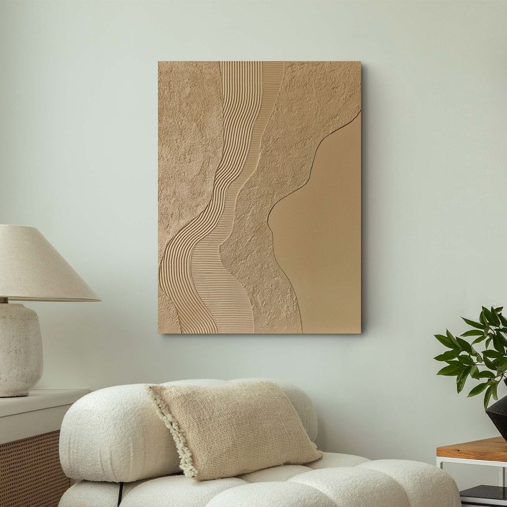 Office design and planning - “Nile” Series of handmade textured abstract paintings - MATISS ART STUDIO
