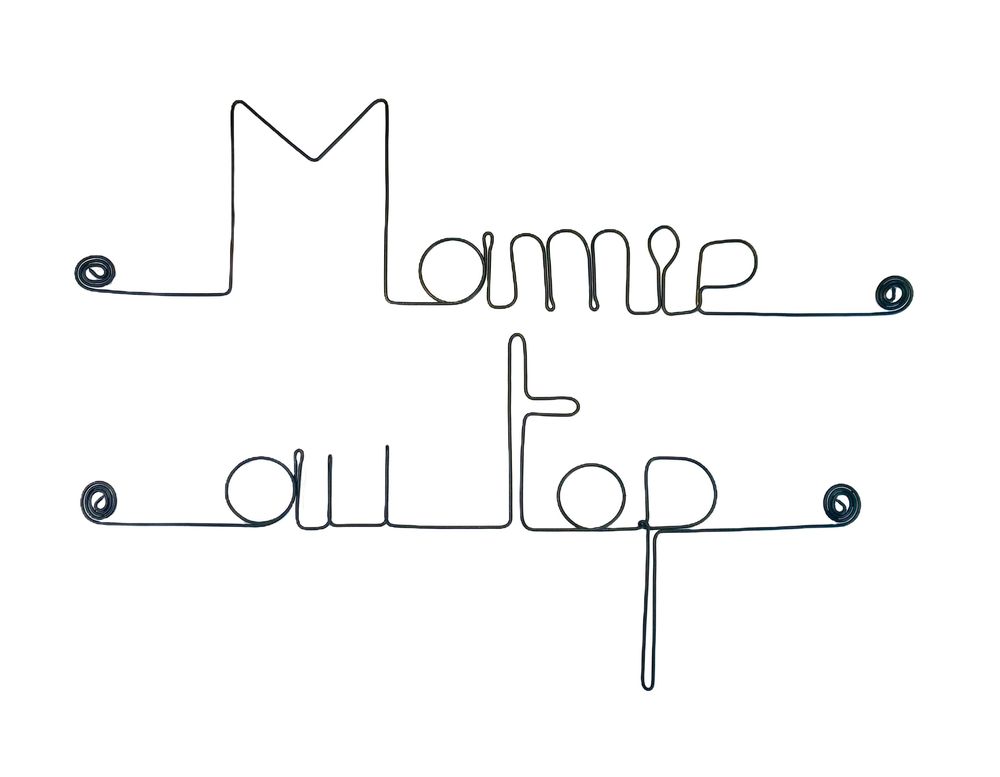 Other wall decoration - Wire Wall Decoration\" Granny at the top\ "” - to be punched - BIJOUX DE MUR